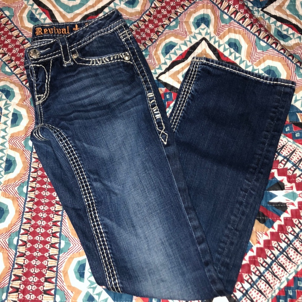 Rock revival dark wash jeans!